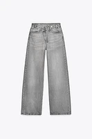 TRF HIGH-WAIST WIDE LEG CROSSOVER JEANS