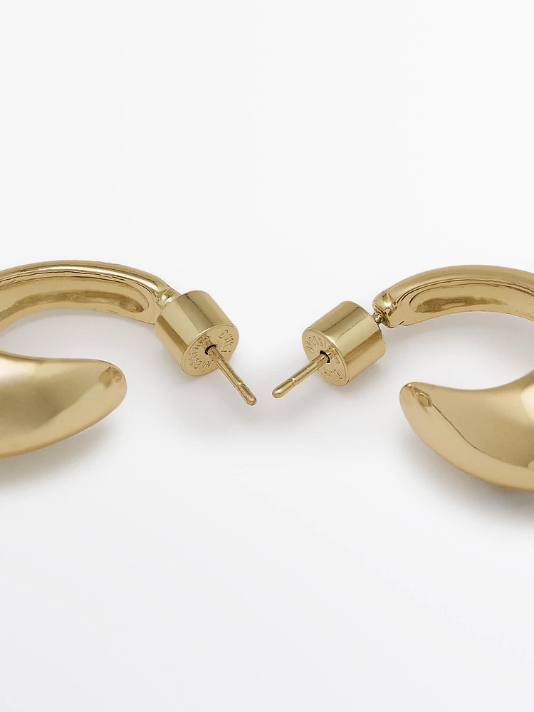 Boucles d’oreilles anneaux ovales
