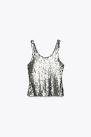 SEQUIN STRAP TOP