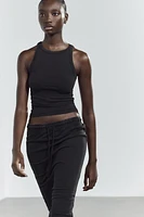 WASHED EFFECT HALTER TOP