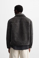 TEXTURED WRINKLED EFFECT JACKET