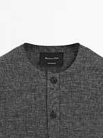 100% linen deconstructed jacket