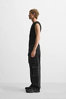 POCKET DENIM CARGO PANTS