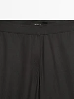 Flowing low-rise straight-leg trousers