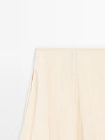 Jupe midi bouffante effet crinkle - STUDIO