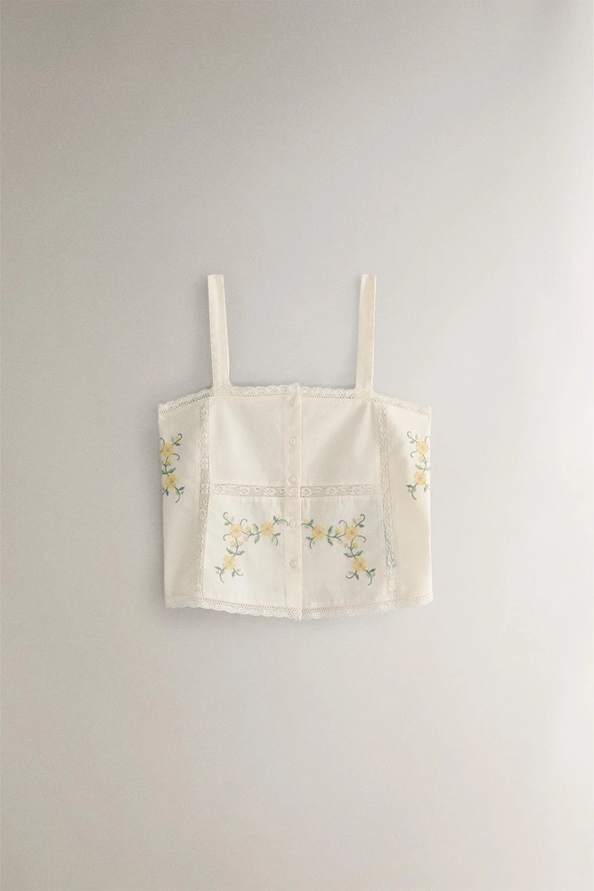 COTTON TOP WITH EMBROIDERY