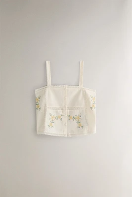 COTTON TOP WITH EMBROIDERY