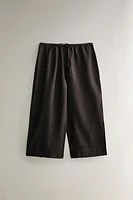 LINEN PANTS WITH WIDE HEM