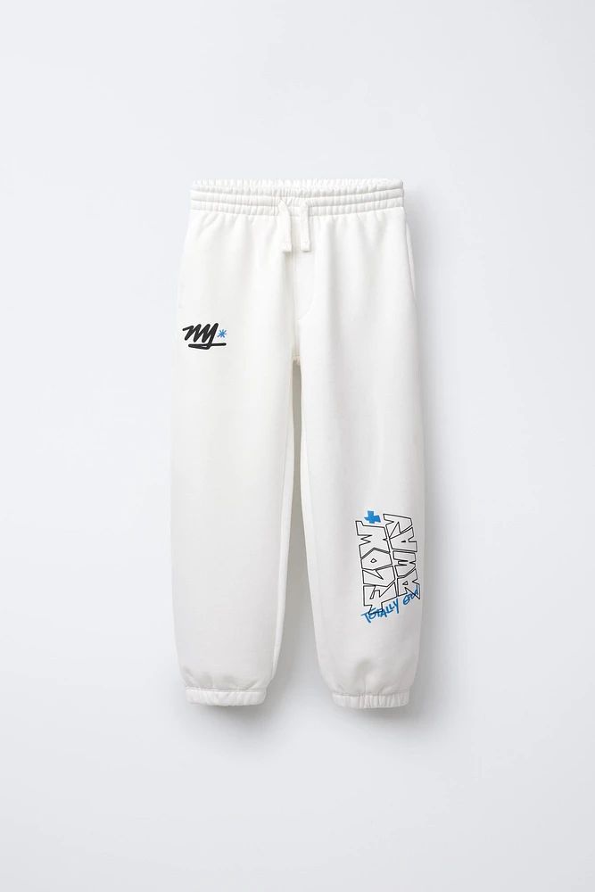 GRAFFITI FLEECE JOGGER PANTS