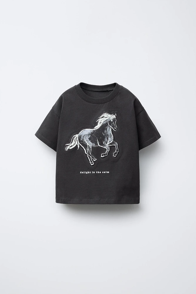 T-SHIRT À IMPRIMÉ ANIMAL EN RELIEF