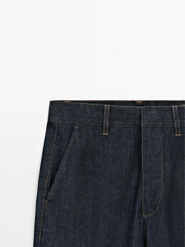 Jean straight taille haute