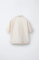 TEXTURED EMBROIDERED SHIRT