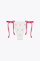 EMBROIDERED ELASTIC BIKINI BOTTOMS