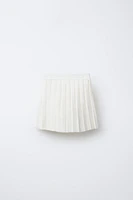 BOX PLEAT KNIT SKIRT