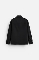 TEXTURED STRETCH OVERSHIRT
