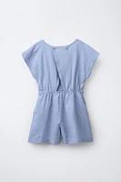 COMBI-SHORT AVEC LACET EN LIN