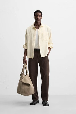 STRUCTURED STRAIGHT FIT PANTS