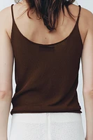 TOP EN MAILLE À BRETELLES