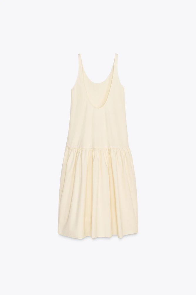 RUCHED MIDI DRESS