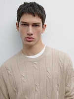 100% linen cable-knit sweater