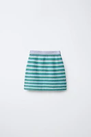 STRIPED KNIT SKIRT