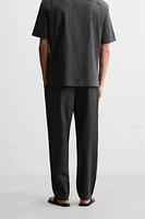 COTTON LINEN PANTS