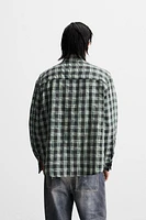 CHEMISE À CARREAUX EFFET FROISSÉ