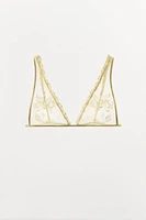 BRASSIÈRE TRIANGLE EN MESH BRODÉ