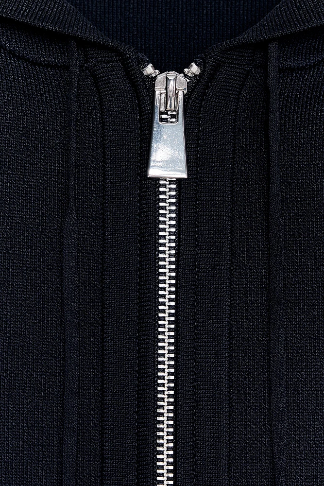 PLAIN HOODED CARDIGAN