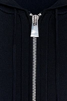 PLAIN HOODED CARDIGAN