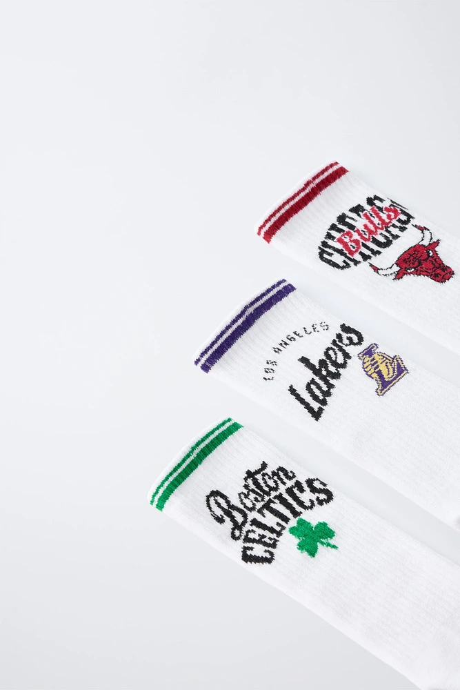 THREE-PACK OF LONG NBA TEAMS SOCKS