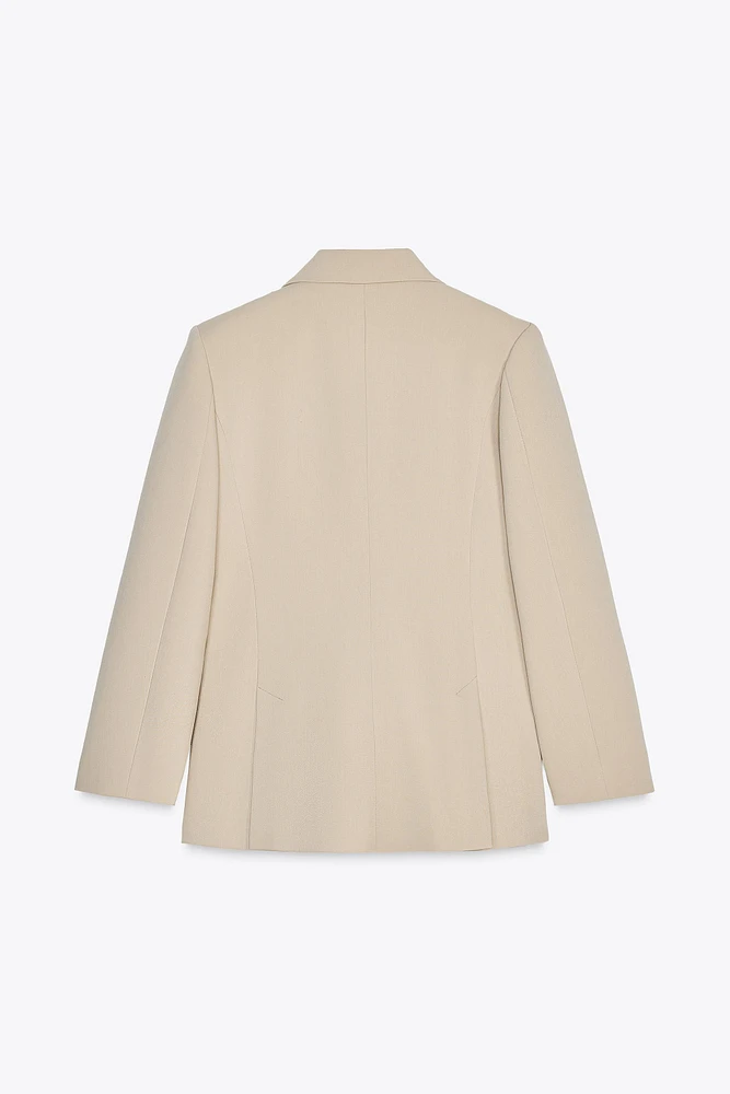 STRAIGHT CUT DOUBLE BREASTED BLAZER