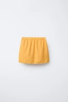 LINEN BLEND PAREO SKORT