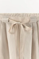 STRIPED POPLIN PANTS