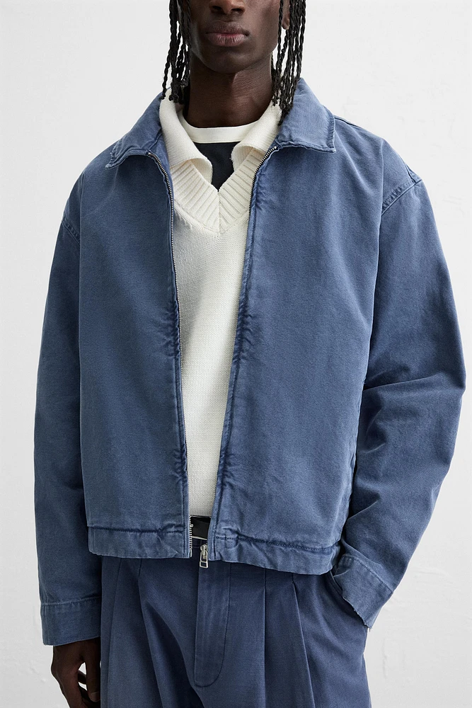 VESTE EN CANVAS DÉLAVÉE