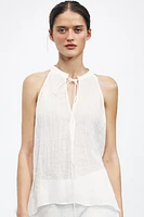 100% LINEN HALTER TOP ZW COLLECTION