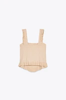 TOP EN MAILLE STYLE CORSET