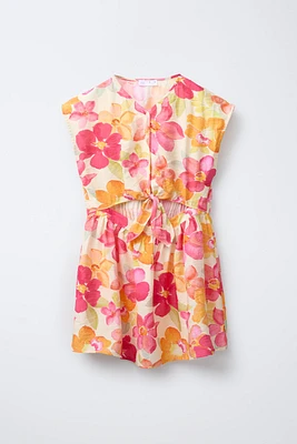 CUT OUT KNOT PRINT DRESS