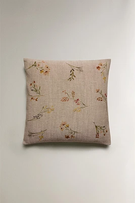 HOUSSE DE COUSSIN FLEURS