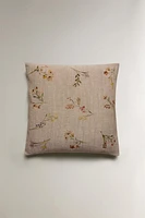 HOUSSE DE COUSSIN FLEURS
