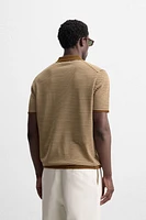 POLO EN MAILLE À RAYURES
