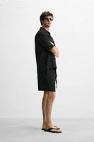 CHECKERED TEXTURED SHORTS