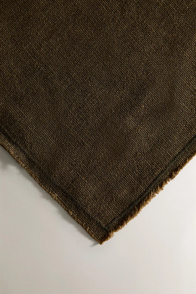 SERVIETTE DE TABLE LIN DÉLAVÉ