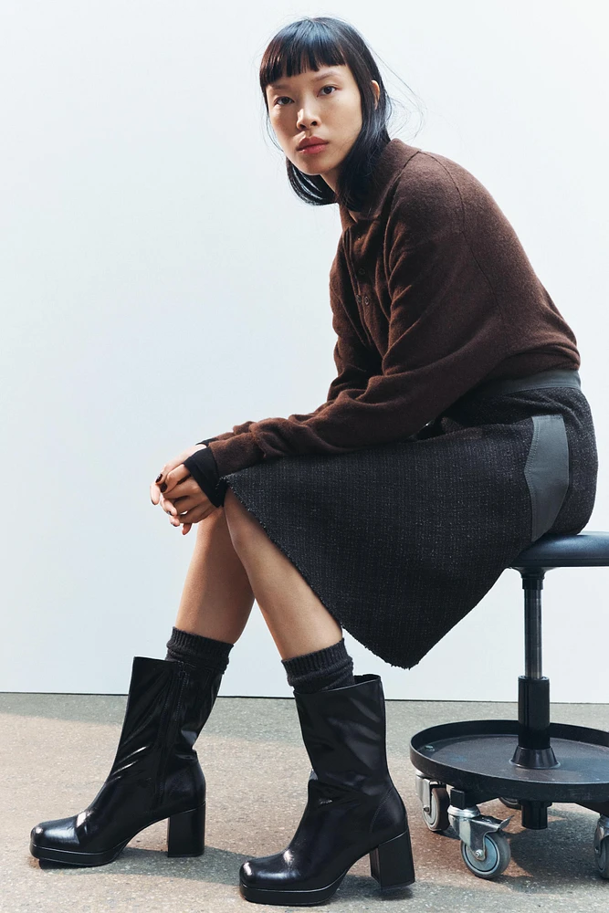 BOTTINES À TALONS ET PLATEFORMES