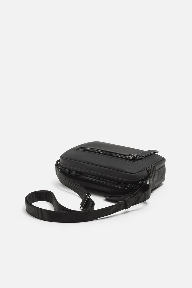 RUBBERIZED CROSSBODY BAG