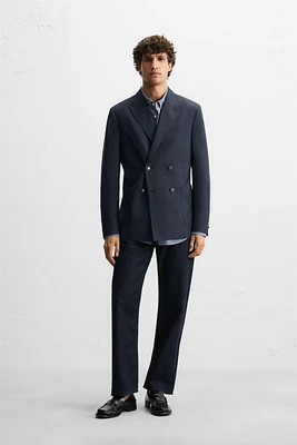 BLAZER CROISÉE AVEC LAINE