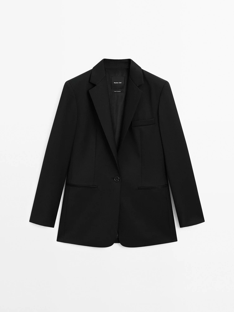 Cool wool suit blazer