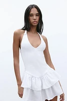 ROBE BIMATIÈRE À ENCOLURE AMÉRICAINE