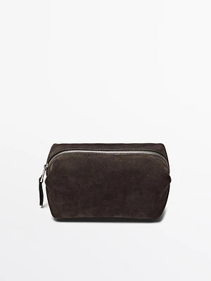 Trousse en croûte de cuir