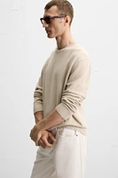 COTTON - LINEN BLEND SWEATER